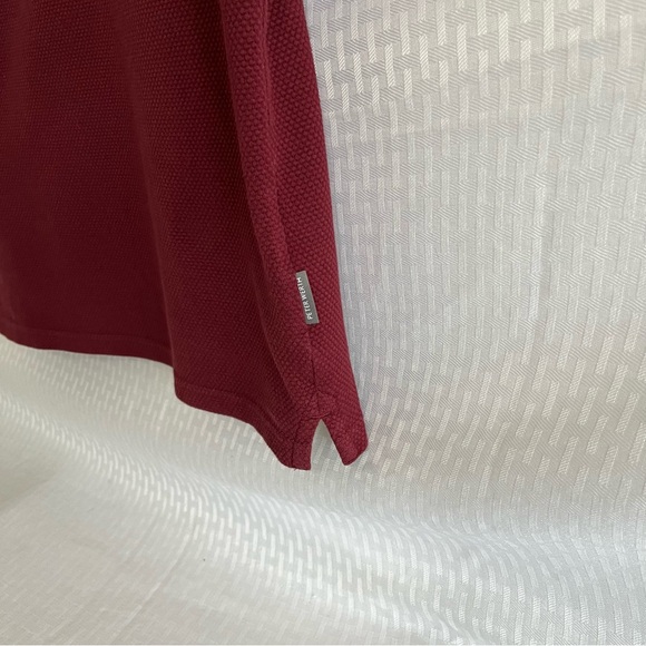 Peter Werth London Polo Collared Pullover Short Sleeve Shirt Maroon Large - Picture 7 of 11
